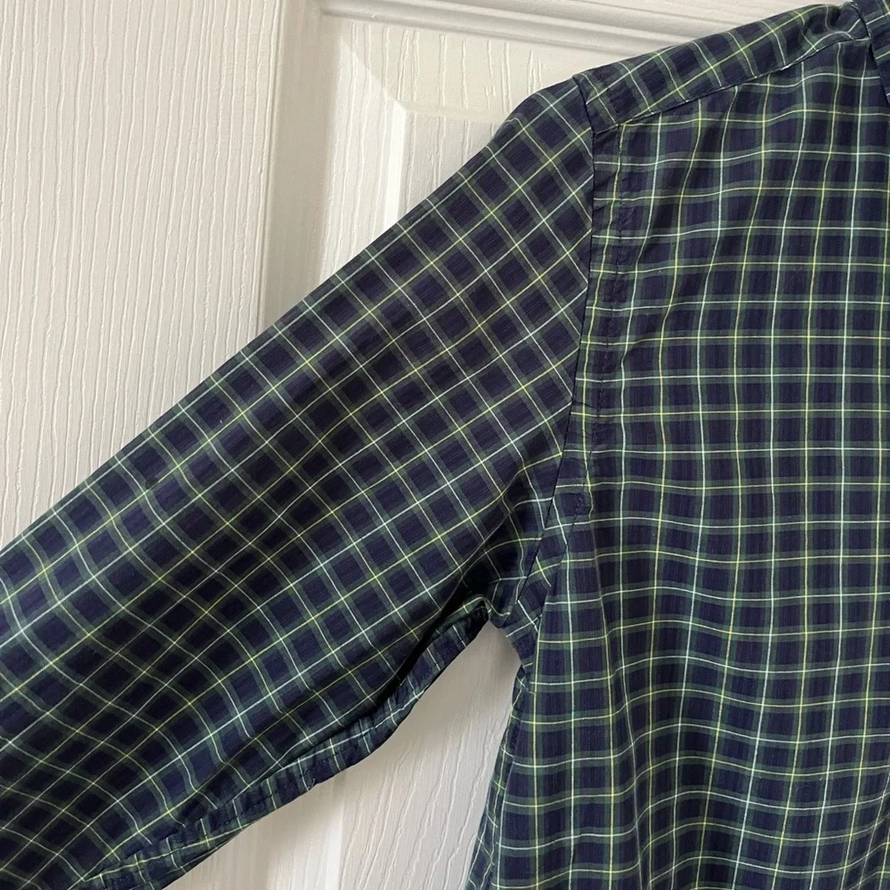 Ralph Lauren Boys Blue and Green Plaid Shirt